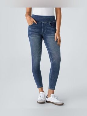 Halara Flex™ High Waisted Pockets Denim Casual Leggings | Women’s Size Large |